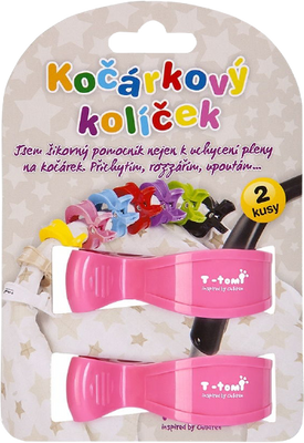 T-Tomi Kočárkový kolíček růžový 2ks