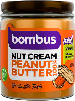 Bombus Nut cream – peanut butter 100% 300 g