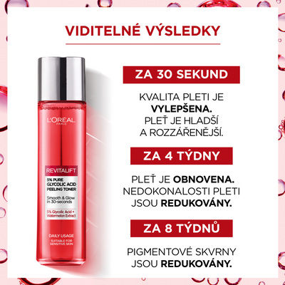 L'Oréal Paris Revitalift Glycolic peeling toner 180 ml