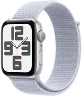 Apple Watch SE GPS 44mm Silver Aluminium Case with Blue Cloud Sport Loop