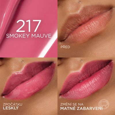 L'Oréal Paris Hyaluron Tint Lip Stain Serum 217 Smoky Mauve tekutá rtěnka 5 ml