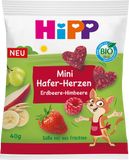 HiPP BIO Ovocno-obilná srdíčka Jahoda-Malina 40 g