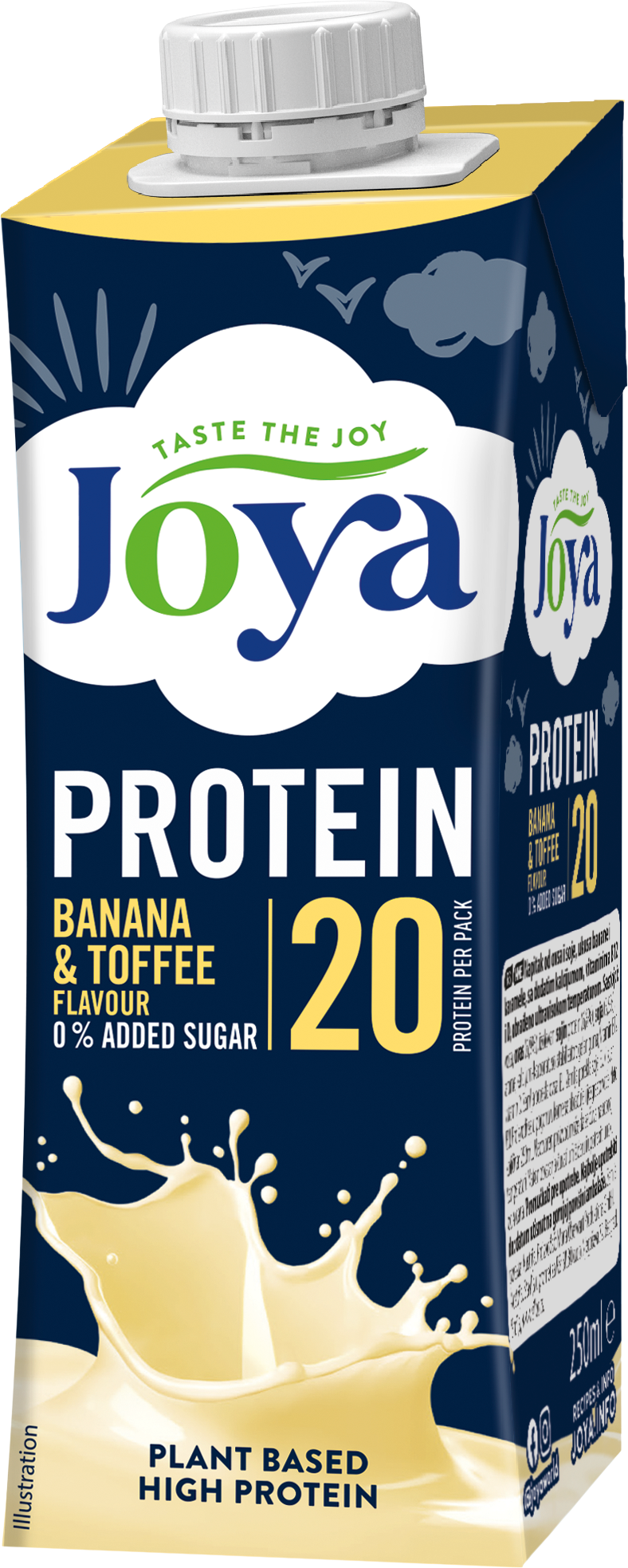 Joya PROTEIN Ovesný nápoj s chutí banán a karamel bez přidaného cukru 250 ml