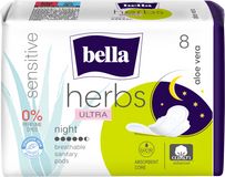 Bella Herbs Ultra Night Noční menstruační vložky Aloe vera 8 ks