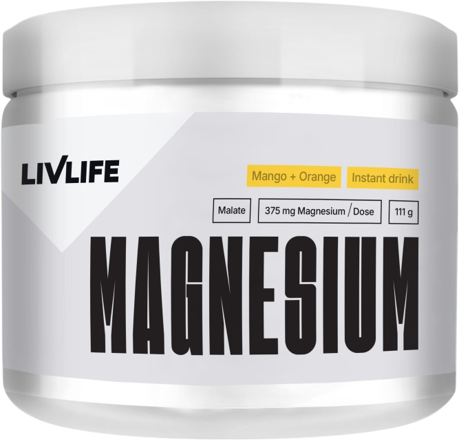 Livlife Magnesium malate 15% drink mango + pomeranč 111 g