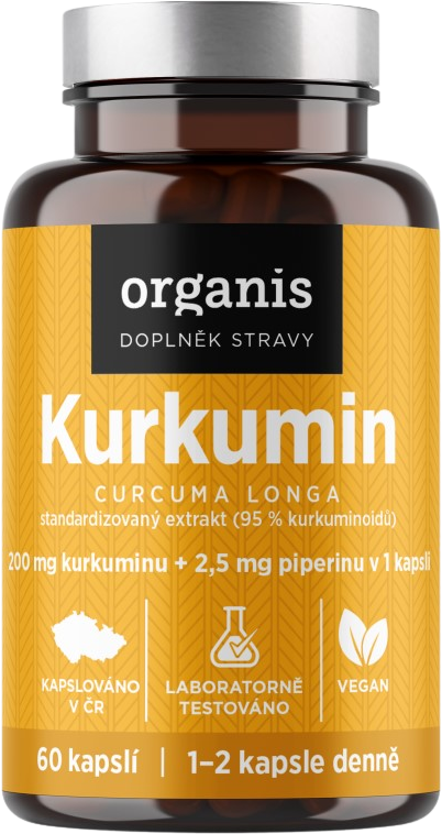 Organis Kurkumin + piperin 30 kapslí