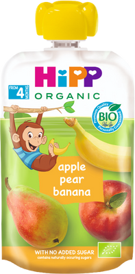 HiPP BIO 100% ovoce Jablko-Hruška-Banán 100 g