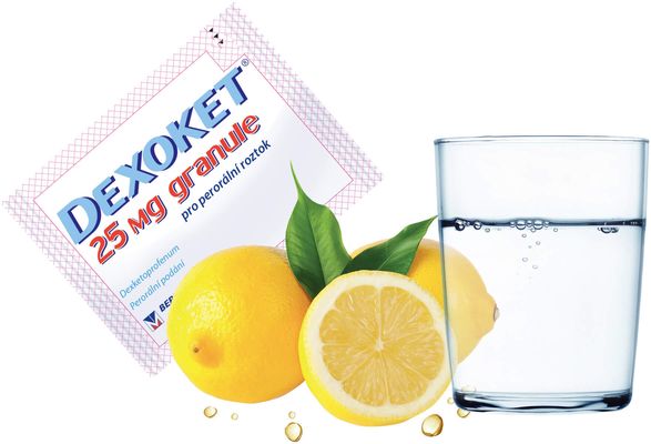 Dexoket 25 mg granule - zrněný prášek pro přípravu nápoje 10 ks