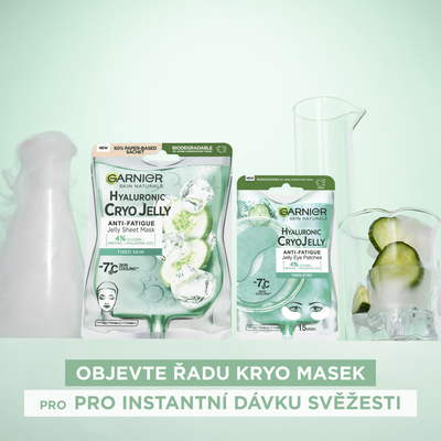 Garnier Cryo Jelly textilná pleťová maska s chladivým efektom -7 °C, 27 g
