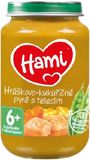 Hami masozeleninový příkrm Hráškovo-kukuřičné pyré s telecím, 6+ 200 g
