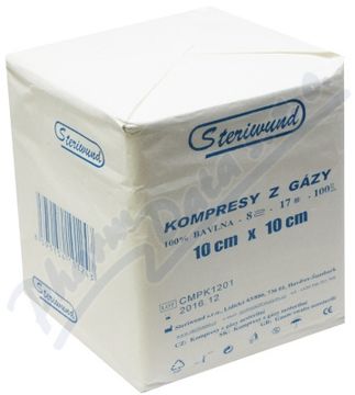 ZSZ Gáza kompresy nesterilní 10 x 10 cm, 8 vrstev, 100 ks