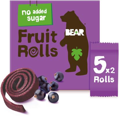 Bear Fruit Rolls černý rybíz ovocné rolované plátky 5 x 20 g