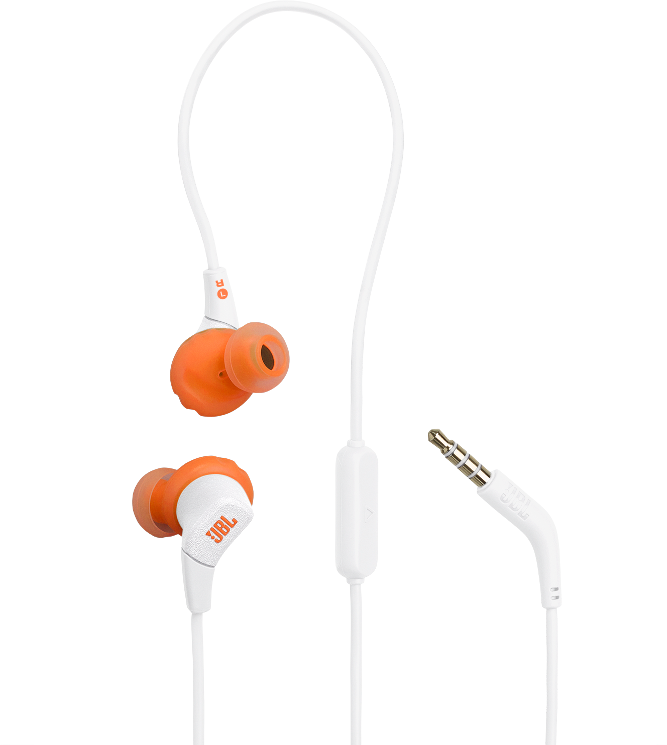 JBL Endurance Run 3 White, drátová sportovní sluchátka
