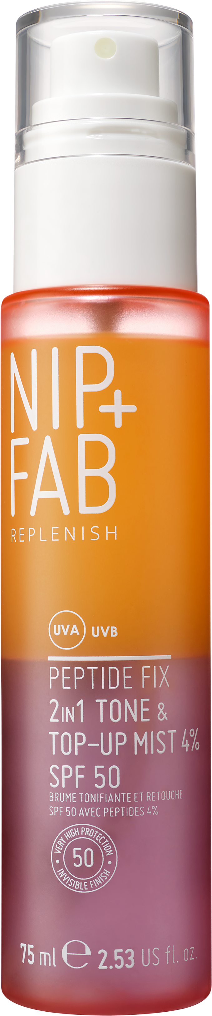 Nip+Fab Fab Peptide FIX 2iv1 Tone & Top-Up Mist SPF 50 75 ml