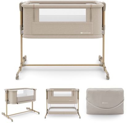 Kinderkraft Postýlka polohovací Nestee Grow 2 Beige Wood 1 ks