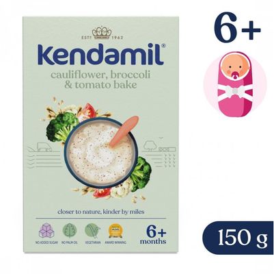 Kendamil mléčná kaše s brokolici, květákem a rajčaty 150 g