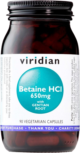 Viridian Betaine HCL 90 kapslí