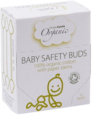 Simply Gentle Organické dětské vatové tyčinky 72 ks