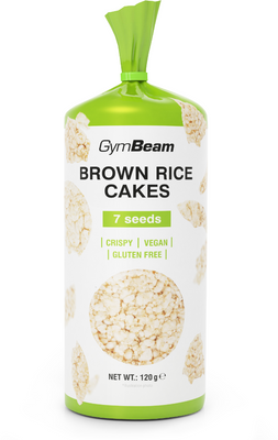 GymBeam Hnědé rýžové chlebíčky 7 seeds 120 g