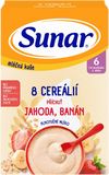 Sunar mléčná kaše s 8 cereáliemi jahoda, banán 210 g