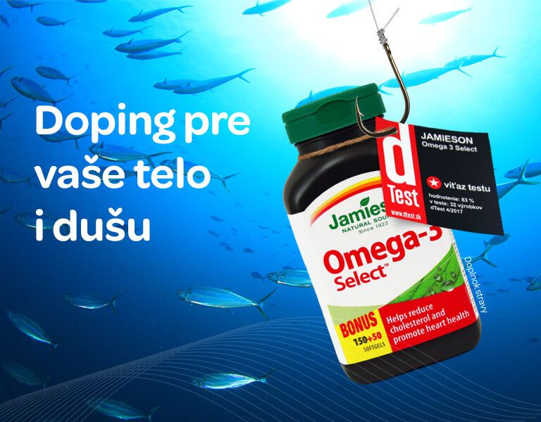 Jamieson Omega-3 Select 1000mg, 200 kapsúl, banner, esenciálne mastné kyseliny