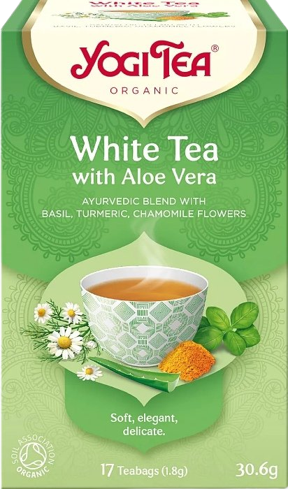Yogi Tea BIO Čaj bílý s aloe vera 17 x 1.8 g
