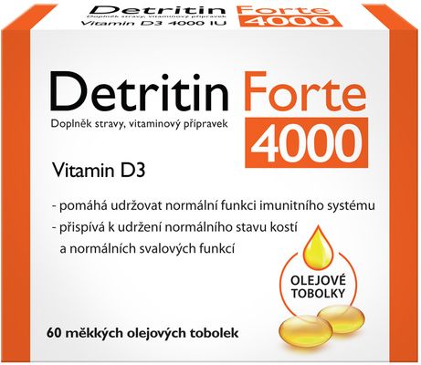 Detritin Forte Vitamin D3 4000 IU 60 tobolek