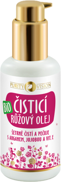 Purity Vision Bio Růžový čisticí olej s arganem, jojobou a vit. E 100 ml