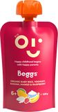 Beggs BIO Dětská rýže s jogurtem, banánem, mangem a malinami 120 g