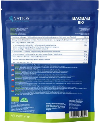 Natios Baobab BIO prášek 100 g