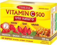 Terezia Vitamin C 500 mg trio natur+ 60 kapslí