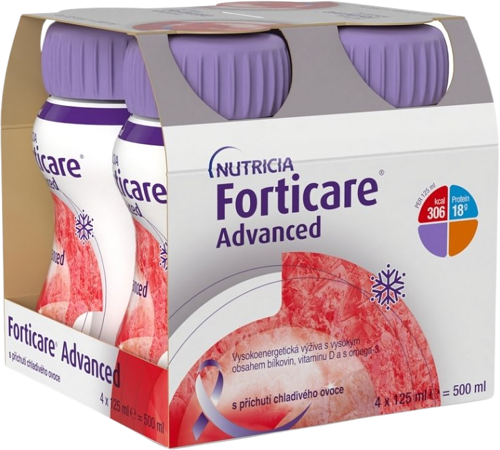 FortiCare chladivé ovoce sol. 4 x 125 ml