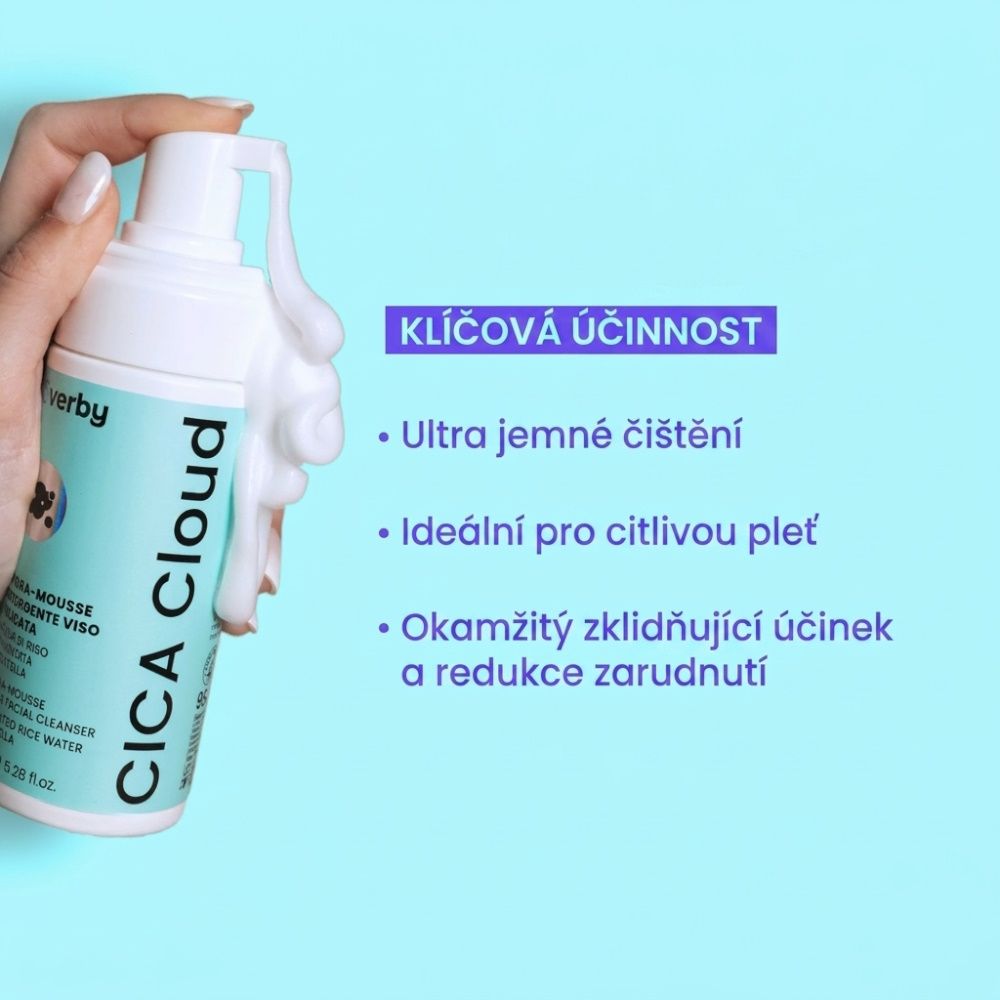 Erboristica Everby Cica Cloud Hydratační čisticí pěna na obličej s centellou 150 ml