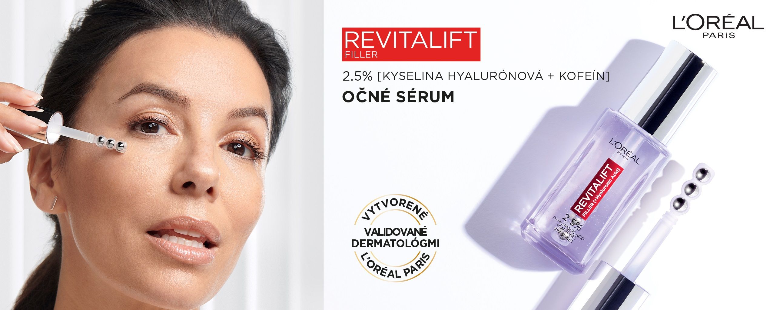 L'Oréal Paris Revitalift Filler oční sérum s 2,5% kyselinou hyaluronovou 