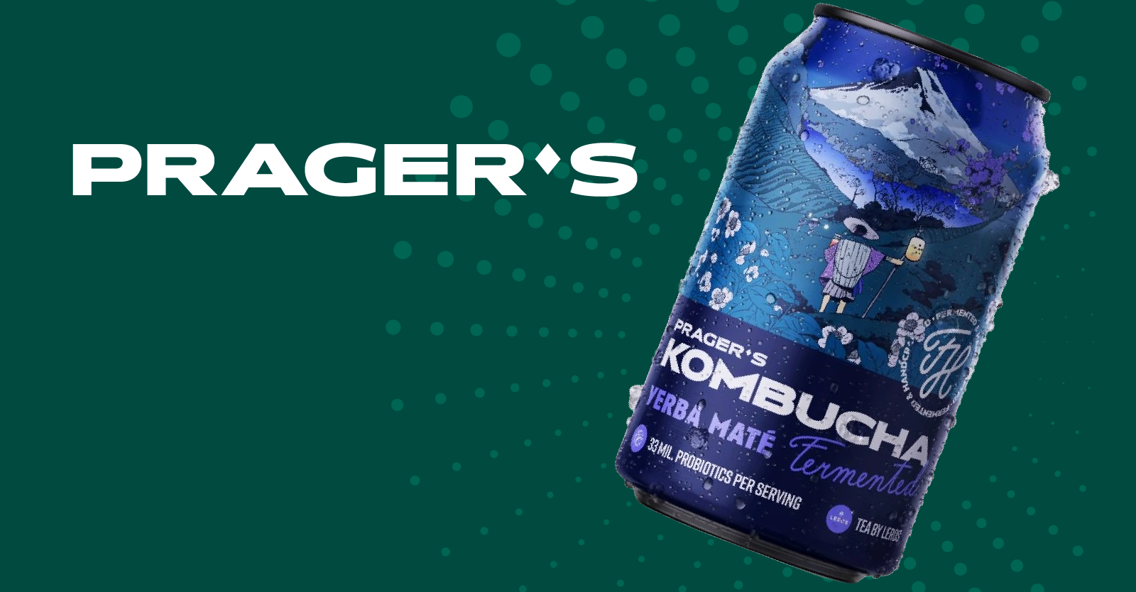 Prager's Kombucha Yerba Maté 330 ml