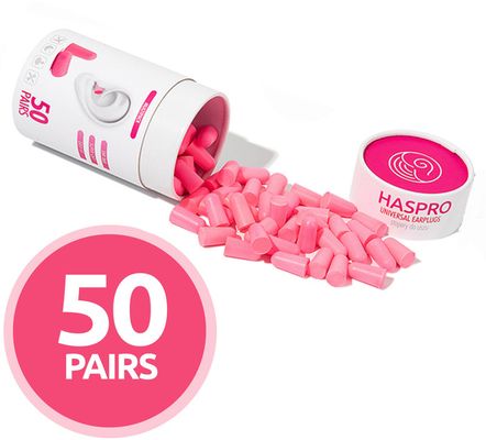 Haspro Tube50 Špunty do uší, růžové 100 ks