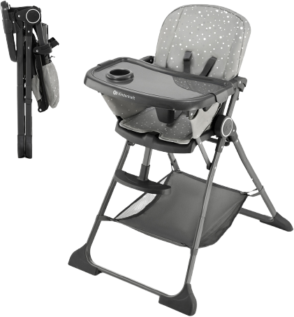 Kinderkraft Židlička jídelní Foldee Grey