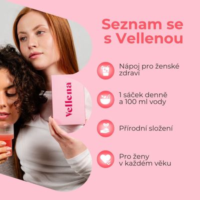 Vellena Ženské zdraví nápoj Raspberry Kiss 30 sáčků