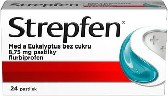 Strepfen Med a eukalyptus bez cukru 8,75mg, 24 pastilek