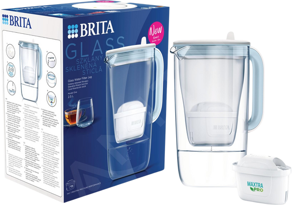 Brita Brita Skleněná konvice 2,5l sv. modrá