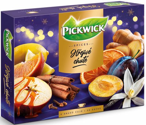 Pickwick Hřejivé chutě - Kolekce ovocných čajů s kořením nebo zázvorem 30 x 1.8 g