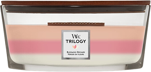 WoodWick Trilogy svíčka loď BlLOOMING ORCHARD 453.6 g