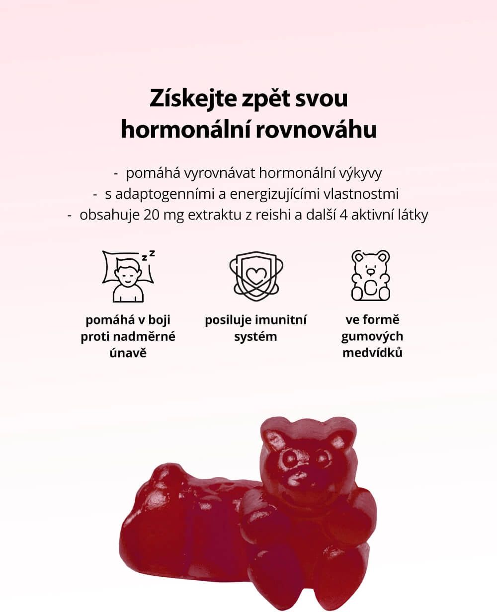 Venira hormonální rovnováha - medvídci pro hormonální rovnováhu malina 60 ks