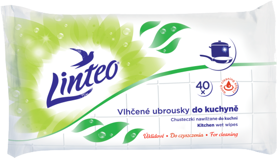 Linteo Vlhčené ubrousky do kuchyně 40 ks