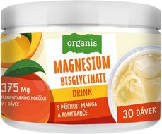 Organis Magnesium Drink s příchutí manga a pomeranče 102 g