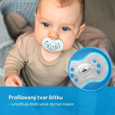 LOVI Dudlík s mini štítkem Wild Soul 0-3m silikonový dynamický, dívka 2 ks