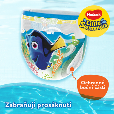 Huggies® Plenky do vody Little Swimmers pro novorozence a kojence s váhou 3-8 kg 12 ks
