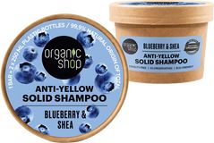 Organic Shop Tuhý šampon pro blond vlasy Borůvka a bambucké máslo 60 g