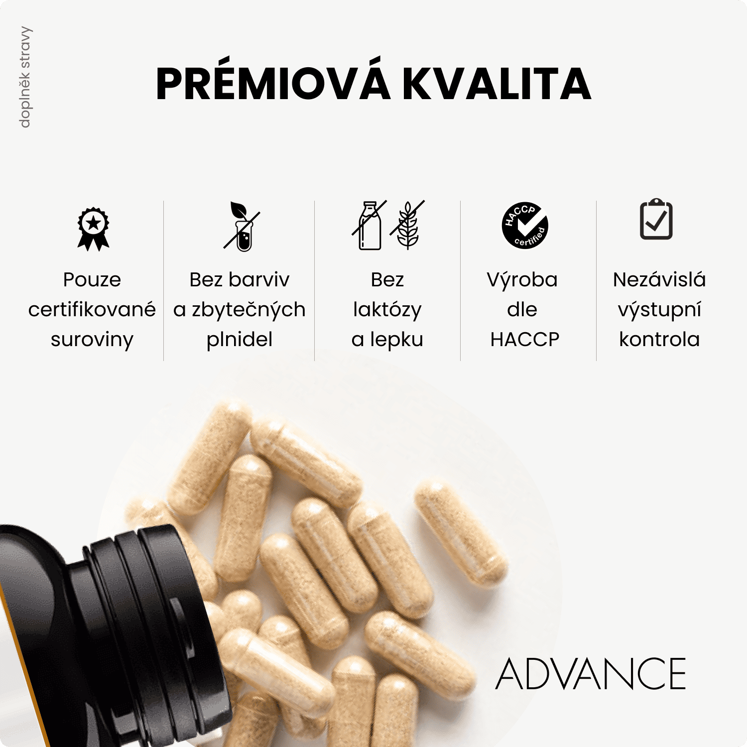 ADVANCE Ashwagandha - extrakt 10:1, 90 kapslí