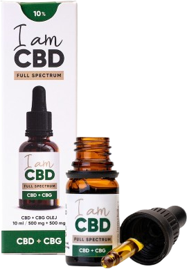 I am CBD Spectrum CBD 5 % + CBG 5 % konopný olej original 10 ml